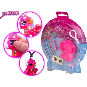 kreativní sada Mikro Trading Glamour sada ke zdobení přívěsku na klíče 6 cm