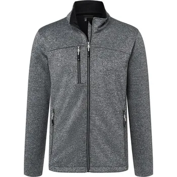 Pánská bunda Pánská 2-vrstvá melanžová softshellová bunda JN 1148 dark melange-black XL