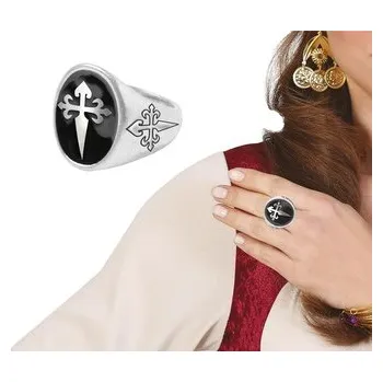 Karnevalový doplněk Fiestas Guirca Prsten s křížem