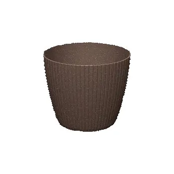 Květináč LAMIA ECO WOOD - káva ECO 23,8 cm