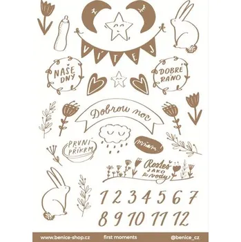 samolepka Be Nice samolepky - First moments béžová