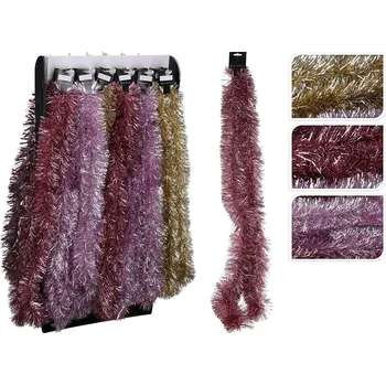 Vánoce Girlanda 2 m šampaň zlatá, růžová (cena je za 1 ks)