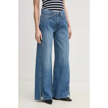 Dámské džíny Džíny Pepe Jeans WIDE LEG JEANS MW SLIT PL205001 modrá 55X, vel. 27/32