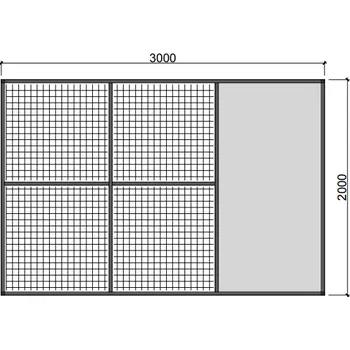 Plot Hliníkový rám s výplní RVP8 Esafort 16 x 16 x 1,2 mm Tmavě zelená/bílá