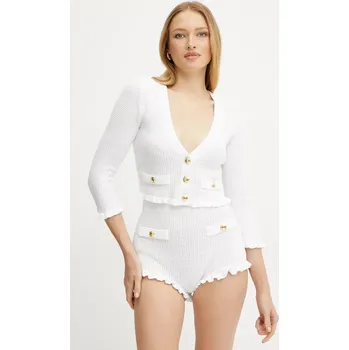 Dámský svetr Kardigan Elisabetta Franchi dámský, bílá barva, lehký, MK79Q52E2 00X, vel. 34