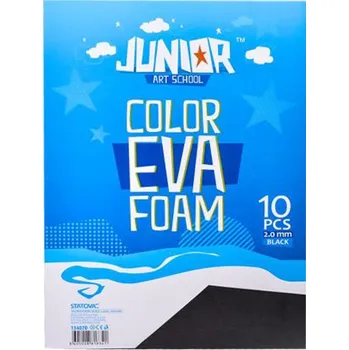 Dekorační pěna A4 EVA 10 ks černá tloušťka 2,0 mm