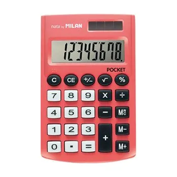 Kalkulačka Kalkulačka MILAN kapesní 8 místná Touch červená - blistr