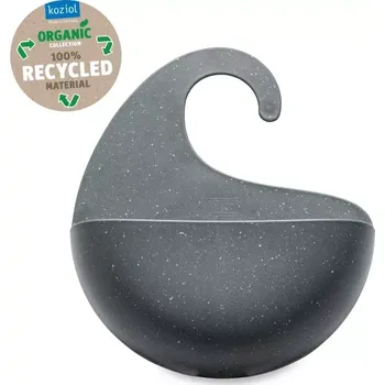 Sada koupelnových doplňků SURF M koupelnový držák, box na sprchový gel, šampon šedý Organic KOZIOL (barva-šedá Organic)