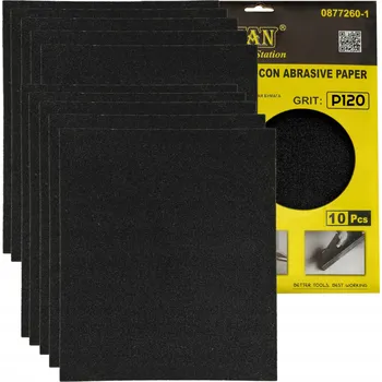 Vrták Berge List brusného papíru sada brusného plátna 10 kusů 230x280mm zrnitost P120