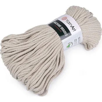 Příze Pletací příze Macrame Braided 250 g, barva 10 (753) režná