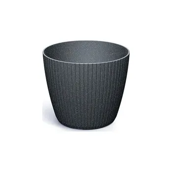 Květináč Květináč LAMIA ECO WOOD - antracit ECO 17,8 cm