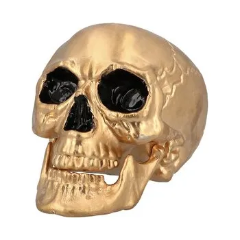 Karnevalový kostým Boland&nbsp;Zlatá dekorace lebka s pohyblivou čelistí 20 cm