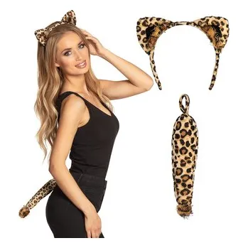 Karnevalový kostým Boland Souprava leopard uši a ocas
