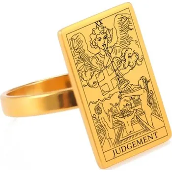 Prsten Ocelový prsten tarot | dámský šperk - ROZSUDEK , 9