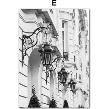 Obraz Černobílý vintage obraz s motivy Paříže | retro plakát, obraz do bytu - E , 15 x 20 cm bez rámu