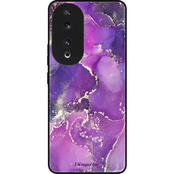 Pouzdro na mobilní telefon Lesklé pouzdro Exclusive iSaprio - Purple Marble 10 - Honor 90 5G