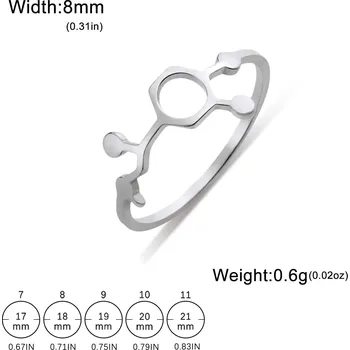 Prsten Nerezový prsten molekulární | vědecký šperk - Adrenalinová ocel , 10