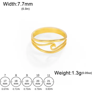 Prsten Ocelový prsten | módní šperk - Styl 17 Gold , 11