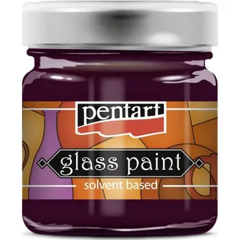 Speciální výtvarná barva Pentart Barva na sklo nevypalovací PENTART 30 ml ČERVENÁ