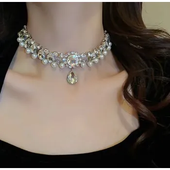 Náhrdelník Luxusní krystalový náhrdelník choker dámský | náhrdelník, šperk - HN1229-1