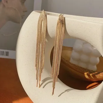 Náušnice Řetízkové dlouhé luxusní náušnice | dámské náušnice, visací náušnice - HE16274-1