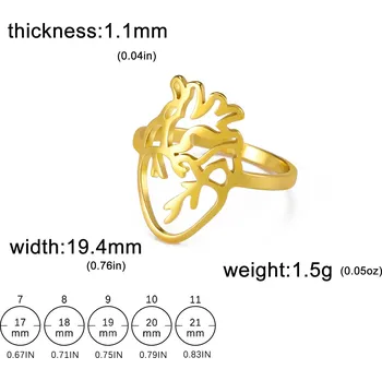 Prsten Ocelový prsten anatomické srdce | dámský šperk - Zlato , 11
