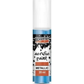 Vodová barva Pentart Akrylová barva metalická PENTART 20 ml MODRÁ