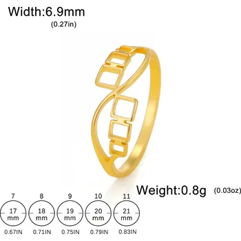 Prsten Ocelový prsten | módní šperk - Styl 19 Gold , 11