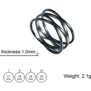 Prsten Minimalistický prsten pro ženy | dámský šperk - B Černá , 9