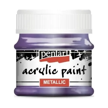 Vodová barva Pentart Akrylová barva metalická PENTART 50 ml FIALOVÁ