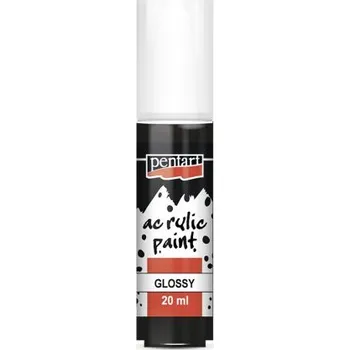 Vodová barva Pentart Akrylová barva lesklá PENTART 20 ml ČERNÁ