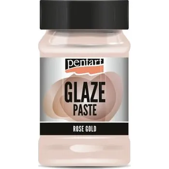 Vodová barva Pentart Glazovací pasta PENTART 100 ml RŮŽOVOZLATÁ