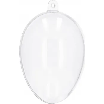 SPRINGOS Vánoční baňka Vejce průhledné 10cm