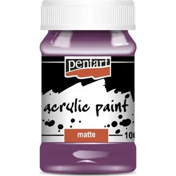 Vodová barva Pentart Akrylová barva matná PENTART 100 ml PURPUROVÁ