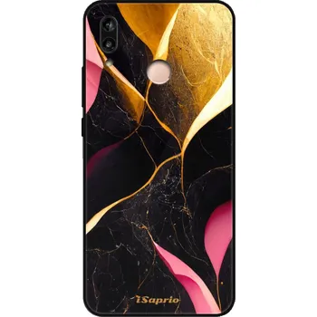 Pouzdro na mobilní telefon Lesklé pouzdro Exclusive iSaprio - Gold Pink Marble - Huawei P20 Lite