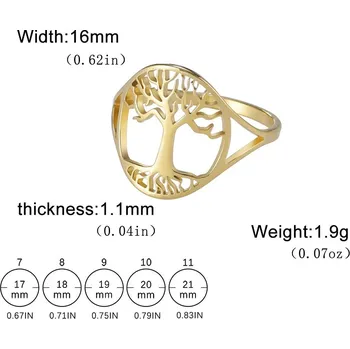 Prsten Dámský prsten strom života | šperk - Zlato , 8