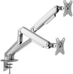 White Shark NEFERITES II, držák pro 2 monitory, stříbrná (GMS-3208)