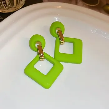 Náušnice Barevné veselé čtvercové náušnice | módní doplněk, dámské náušnice - HE14189-3