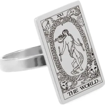 Prsten Ocelový prsten tarot | dámský šperk - SVĚT-200013901 , 10