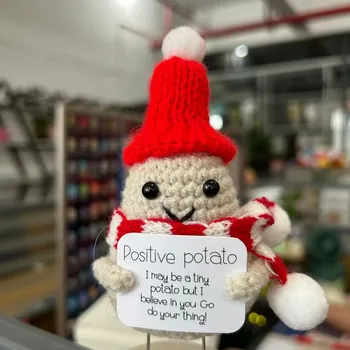 umělá květina Háčkovaná rostlinka v květináči – roztomilá dekorace | umělá květina, stolní dekorace - B2