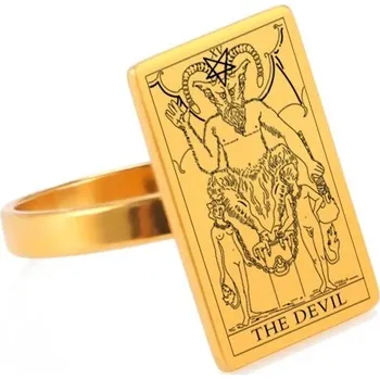 Prsten Ocelový prsten tarot | dámský šperk - ĎÁBEL , 11