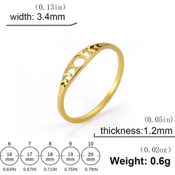 Prsten Ocelový prsten | módní šperk - Styl 4 Gold , 7