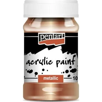 Vodová barva Pentart Akrylová barva metalická PENTART 100 ml ANTICKÁ MĚDĚNÁ
