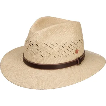 Klobouk Luxusní panamský golfový klobouk s koženou stuhou - Mayser Piero Velikost: 59 cm (L)