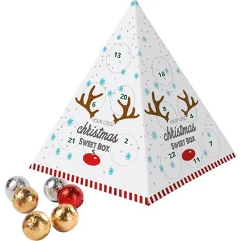 Čokoláda Adventní kalendář Pyramida s čokoládou 100ks