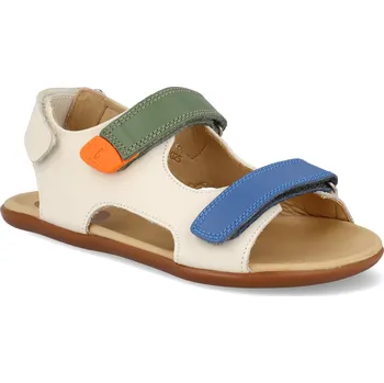 Dívčí sandály Barefoot dětské sandály Tip Toey Joey - Explorer tapioca blue tang salsa barevné Velikost: 34