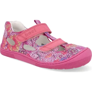 Dívčí sandály Barefoot dětské sandály KOEL - Deen Fantasy Leather Fuchsia růžové Velikost: 30