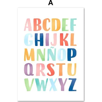 Obraz Dětské výukové anglické plakáty | nástěnné obrázky, edukační obrazy - A , 50 x 75 cm bez rámu