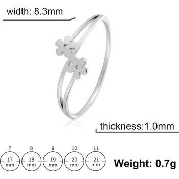 Prsten Elegantní dámský prsten z nerezové oceli | boho šperk - Barva oceli , 8