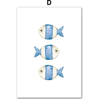 Obraz Obraz s mořským motivem pro dětský pokoj | dekorace, plátno - D , 60 x 80 cm bez rámu